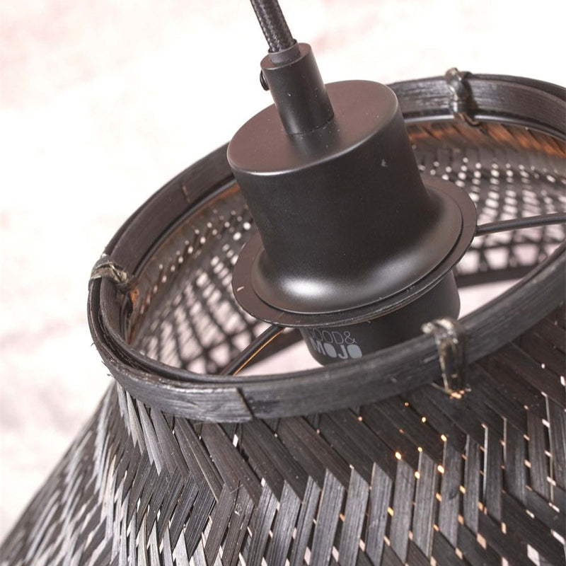 Lampadaire Tahiti Bambou Noir 150 cm