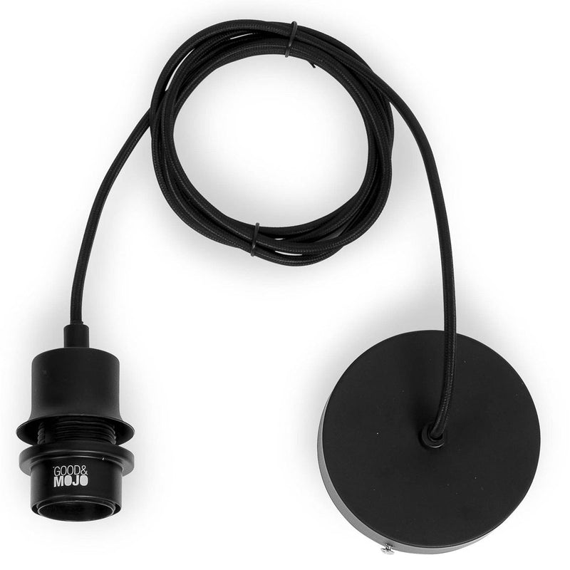 Suspension Zanzibar Rotin Noir 40 cm