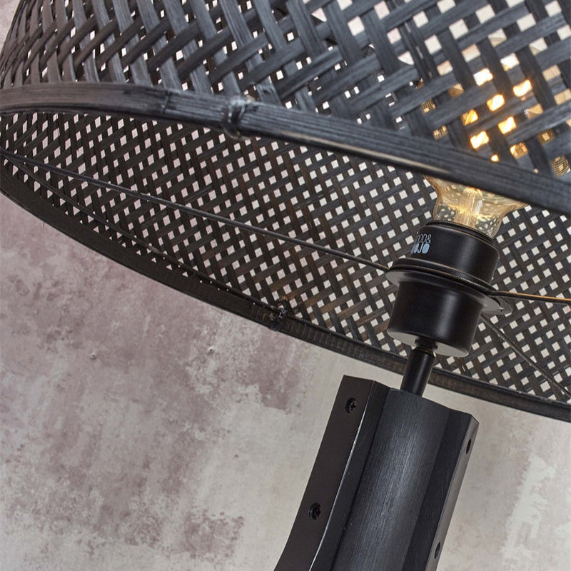Lampadaire Java 3 Pieds Bambou Noir 150 cm