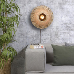 Applique Murale Kalimantan Bambou Naturel et Noir 44 cm