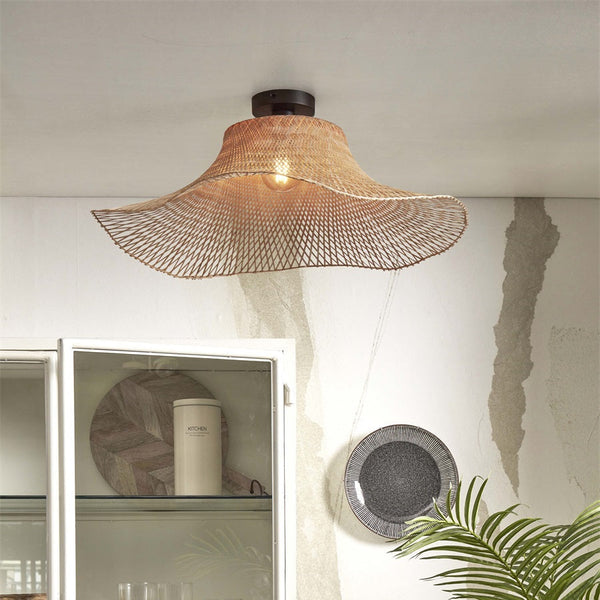 Plafonnier Ibiza Wavy Bambou Naturel 65 cm