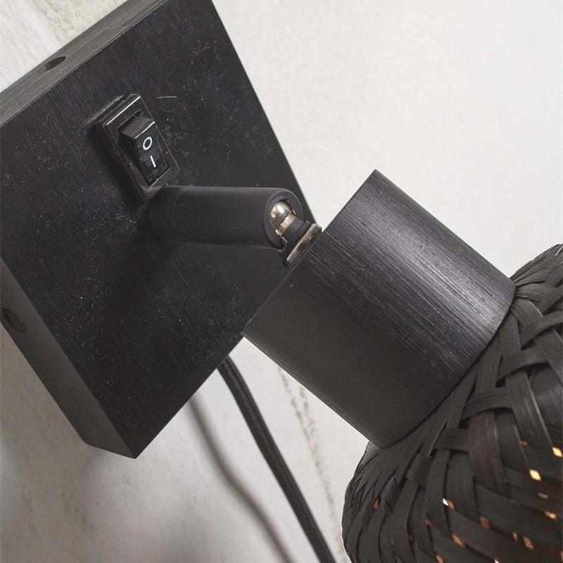 Applique Murale Java Bambou Noir 15 cm
