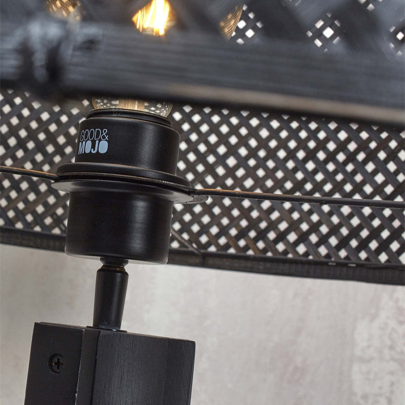 Lampadaire Java 3 Pieds Bambou Noir 150 cm