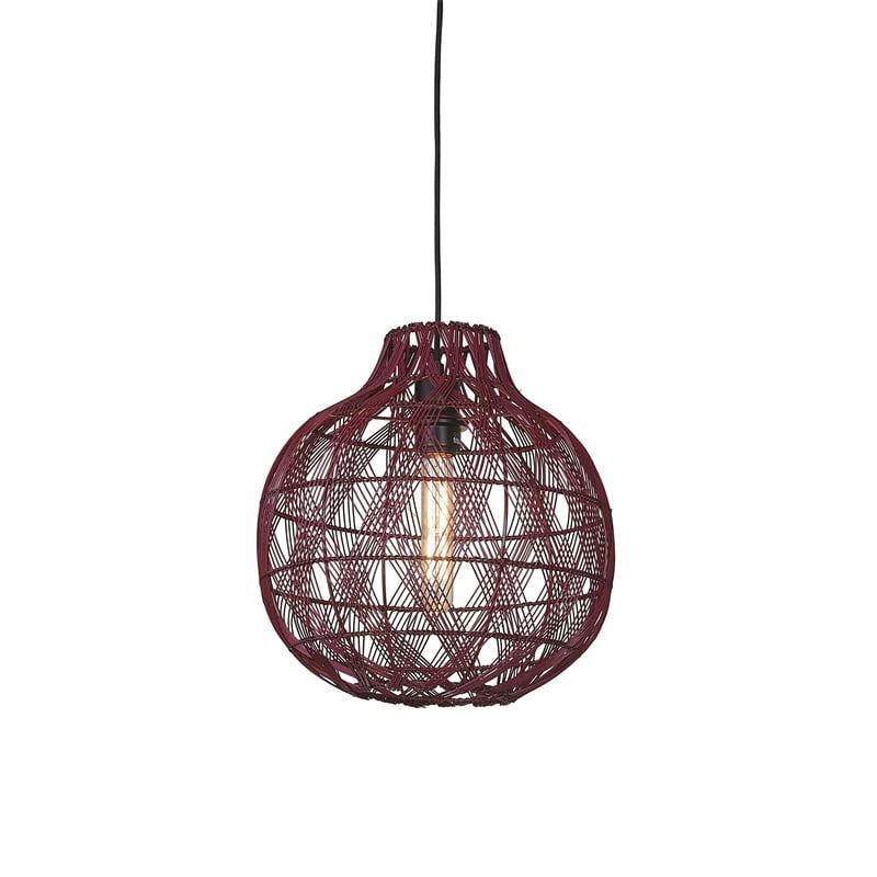 Suspension Mendoza Bambou Bordeaux 35 cm