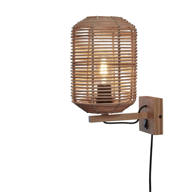 Applique Murale Tanami Rotin Naturel 25 cm