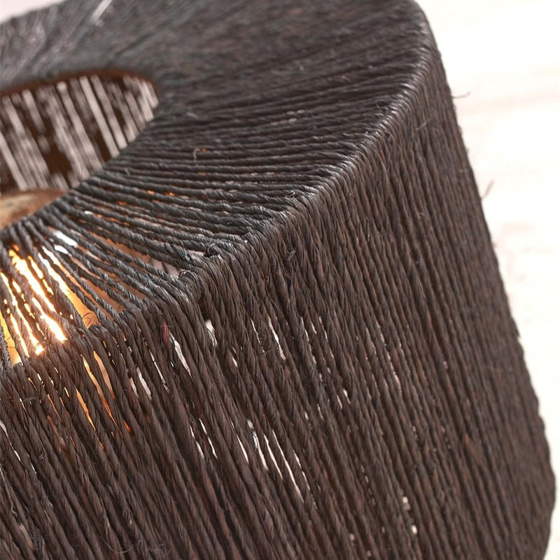 Lampadaire Iguazu Jute et Bambou Noir 125 cm