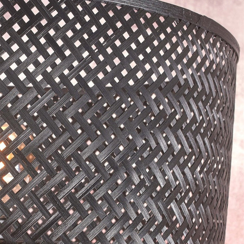 Lampadaire Java Straight Bambou Noir 128 cm