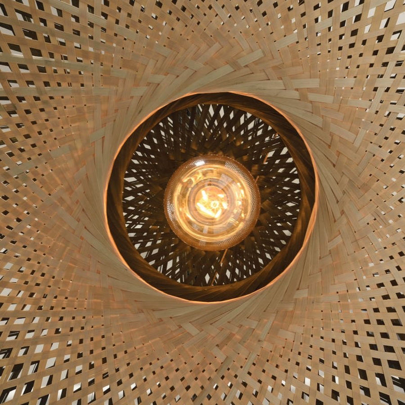 Lampadaire Kalimantan Bambou Naturel et Noir 176 cm