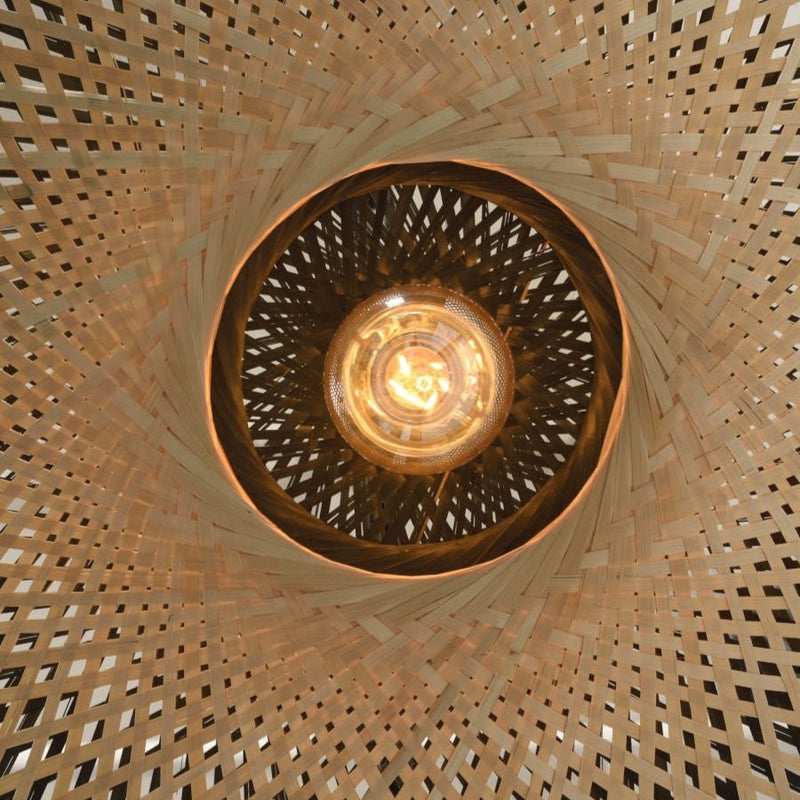 Lampadaire Kalimantan Bambou Naturel et Noir 218 cm