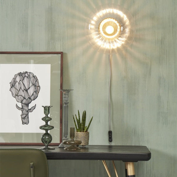 Applique Murale Brussels Verre Rond Transparent