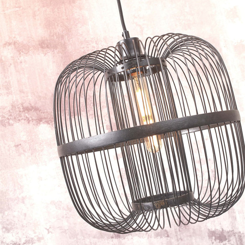 Lampadaire Hokkaido Bambou Noir 176 cm