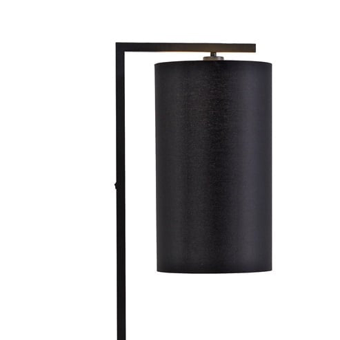 Lampadaire Boston Fer et Coton Noir 160 cm
