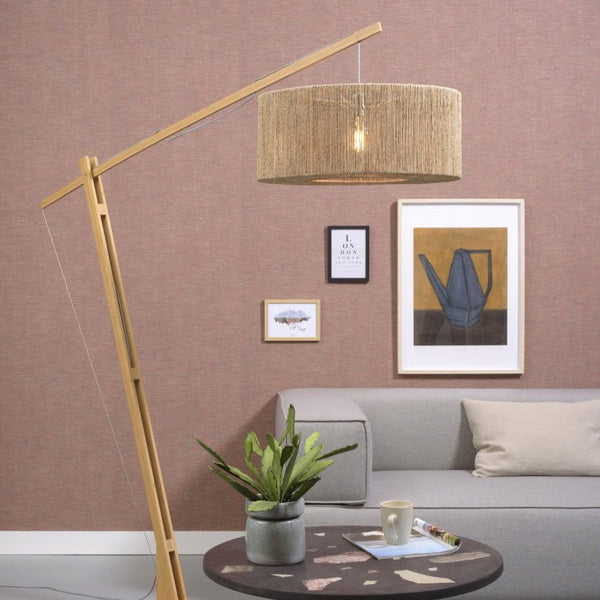 Lampadaire Iguazu Jute et Bambou Naturel 218 cm