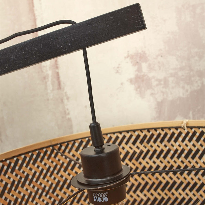 Lampadaire Java XL Bambou Naturel et Noir 218 cm