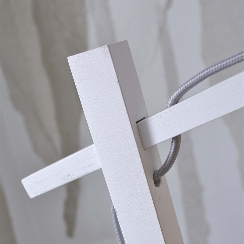 Lampadaire Iguazu Jute et Bambou Blanc Naturel
