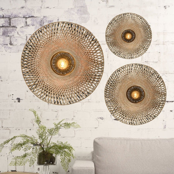 Applique Murale Kalimantan Bambou Noir et Naturel