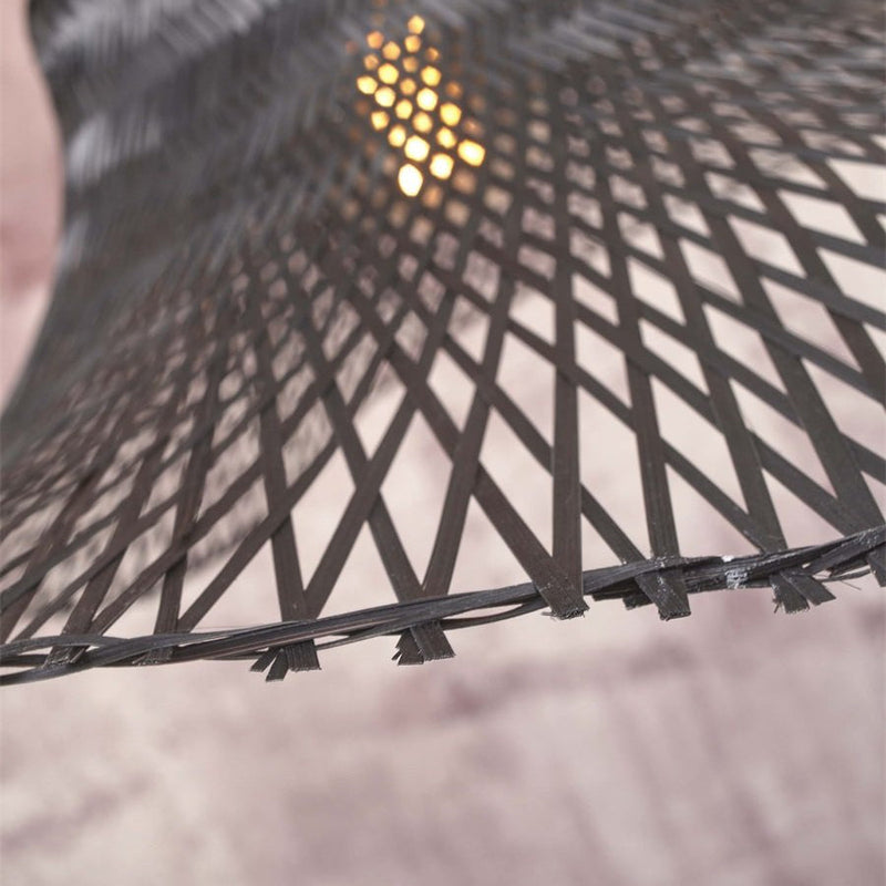 Lampadaire Ibiza Bambou Noir 150 cm