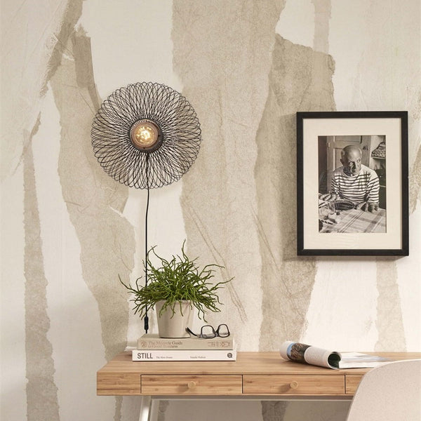 Applique Murale Hokkaido Bambou Noir 25 cm