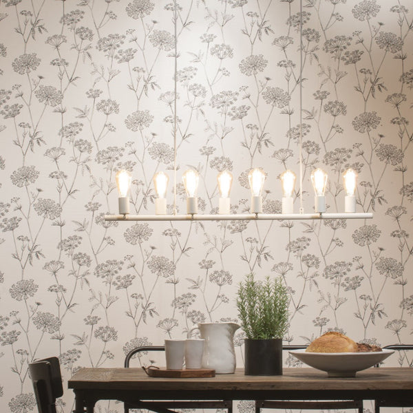Suspension Blanche Miami 8 Bras Design