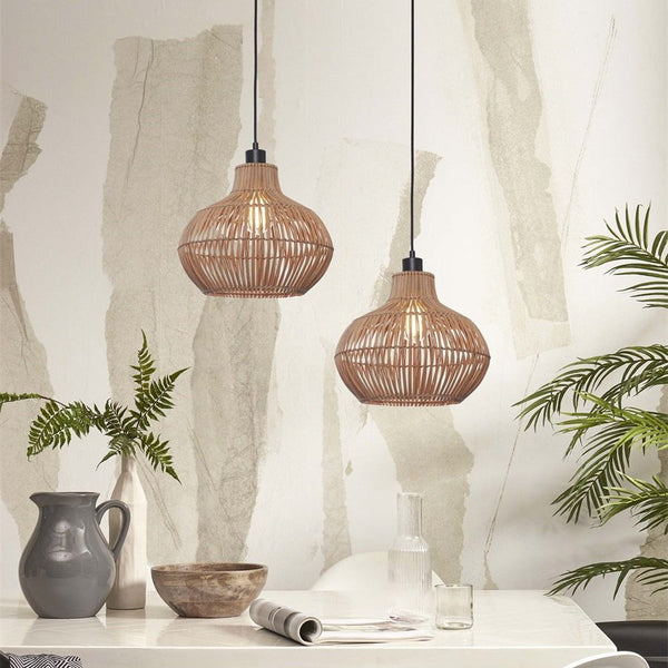 Suspension Kalahari Rotin Naturel 32 cm