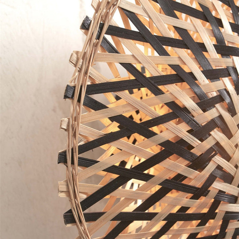 Applique Murale Kalimantan Bambou Noir et Naturel XS