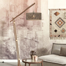 Lampadaire Java XL Bambou Naturel et Noir 218 cm