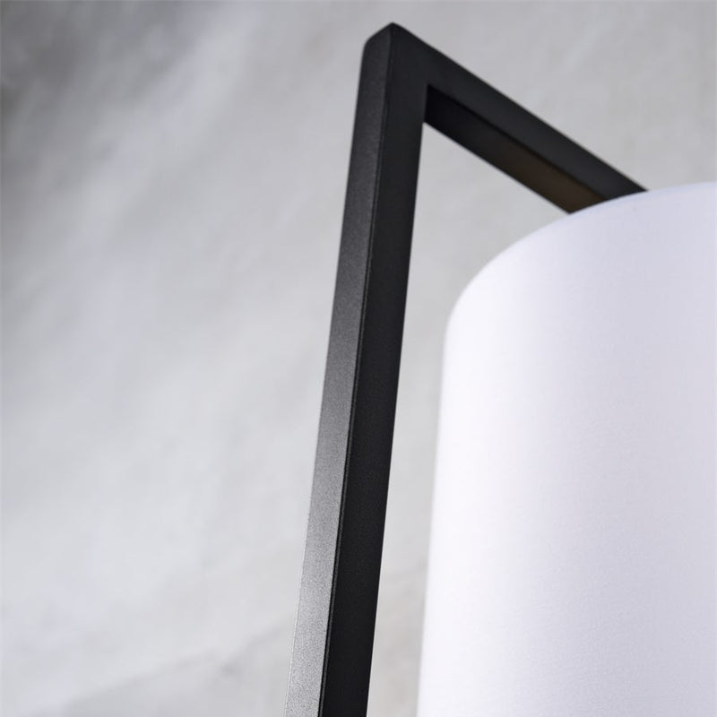Lampadaire Boston Fer et Coton Noir 160 cm