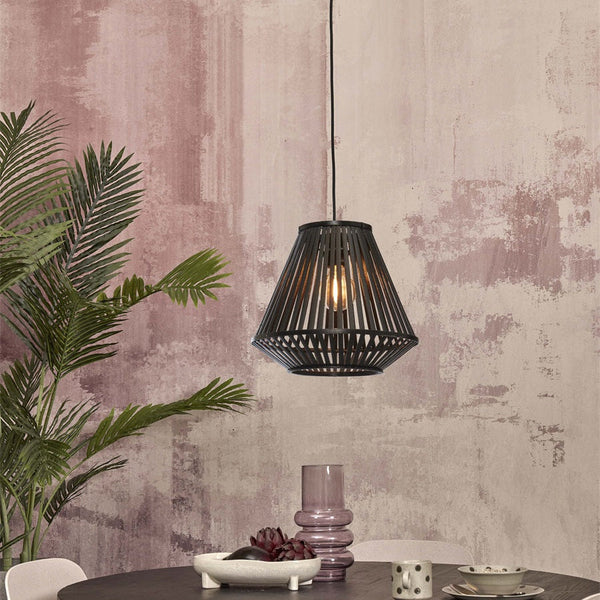 Suspension Merapi Bambou Noir 30 cm