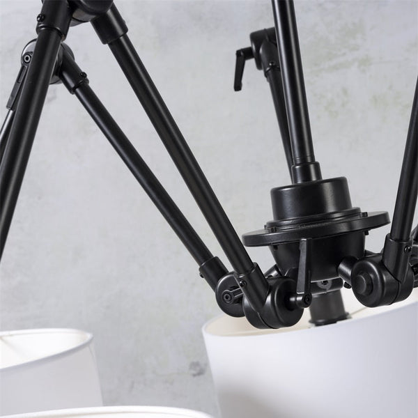 Suspension Amsterdam 5 Bras Tissu Noir 195 cm