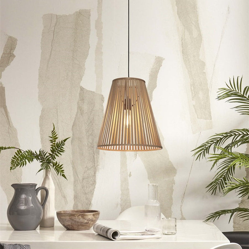 Suspension Merapi Bambou Naturel Évasée 40 cm
