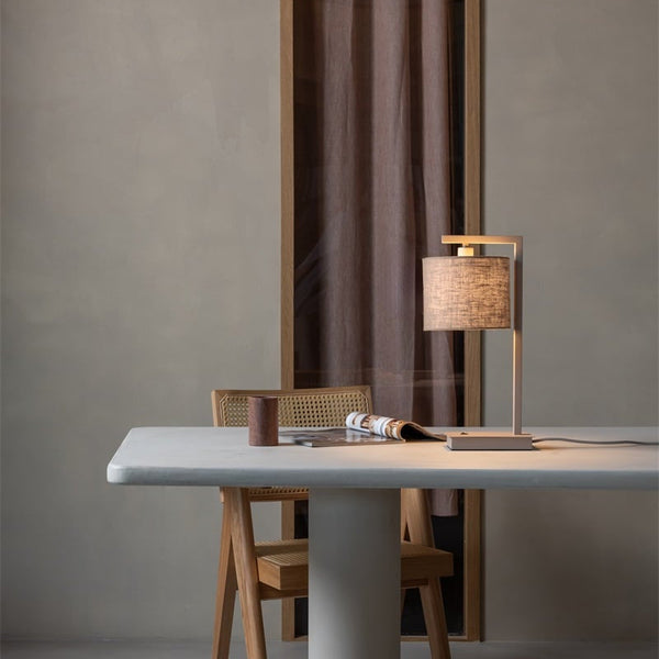 Lampe de Table Boston Sable et Lin Clair