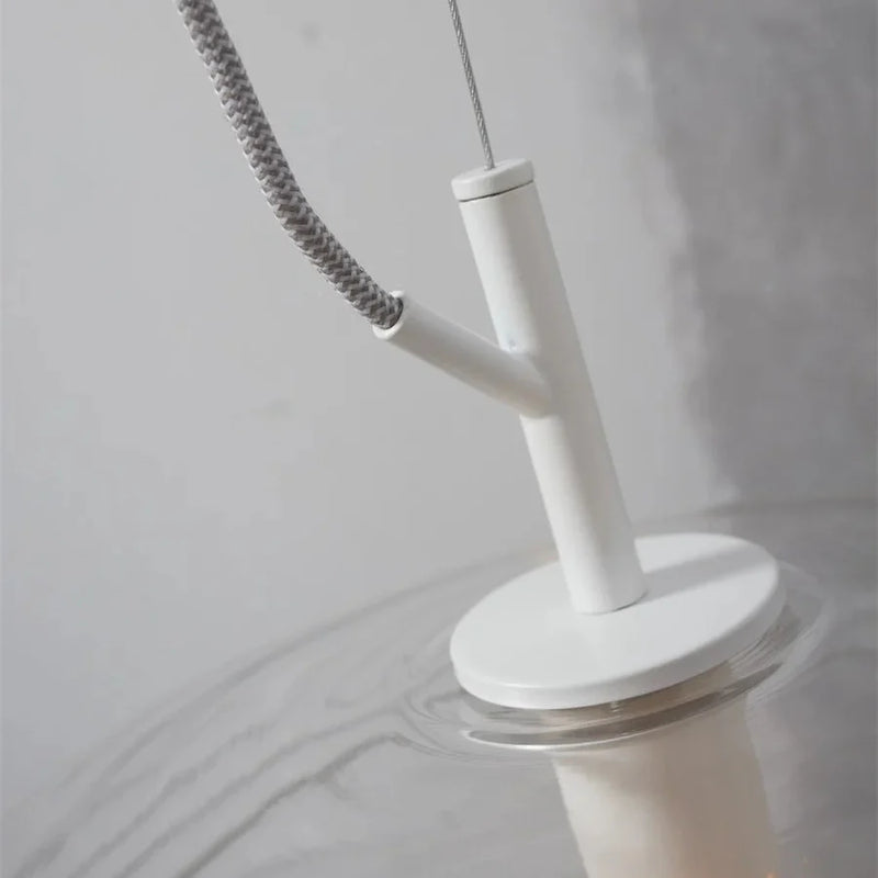 Suspension Verona Verre Strié Transparent Ø35 cm