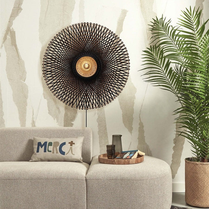 Applique Murale Hokkaido Bambou Noir 25 cm
