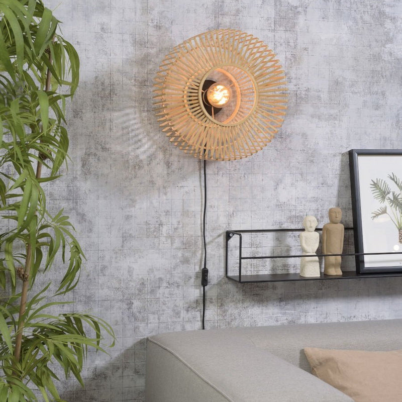 Applique Murale Bromo Bambou Naturel 40x18 cm