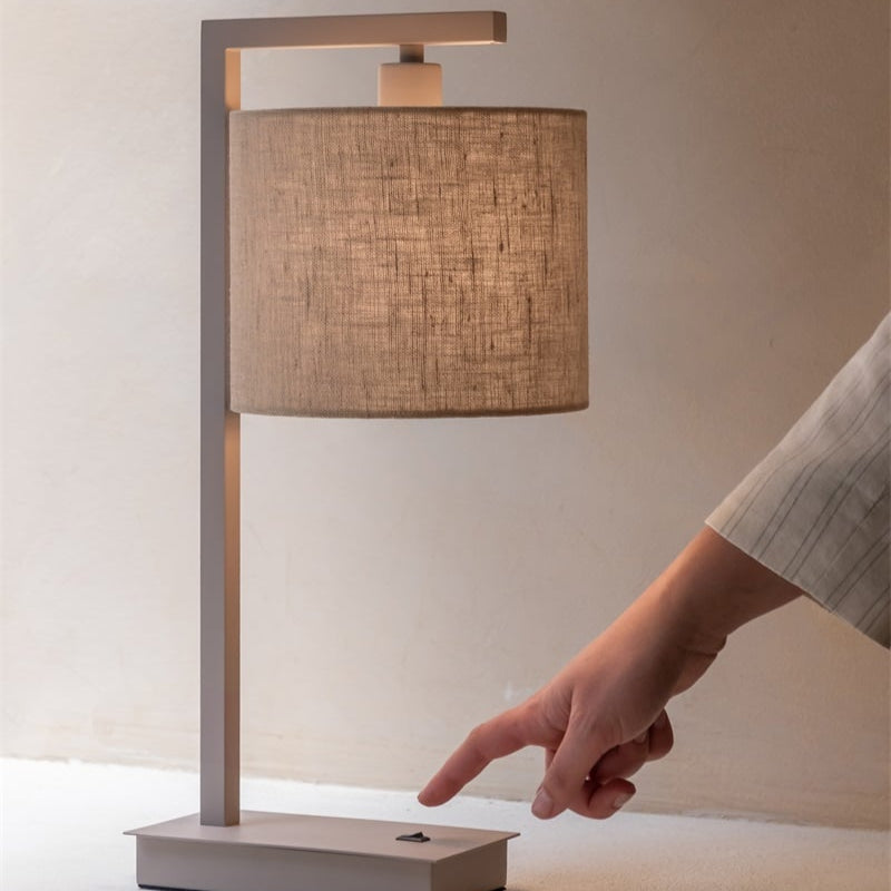 Lampe de Table Boston Sable et Lin Clair