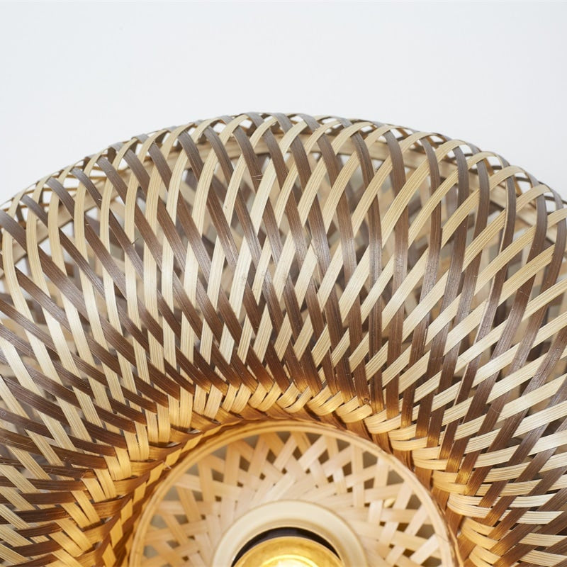 Plafonnier Barbados Bambou Naturel et Brun 35 cm