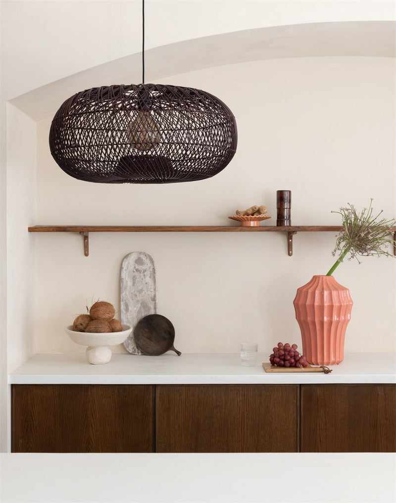 Suspension Arizona Bambou Bordeaux 50 cm