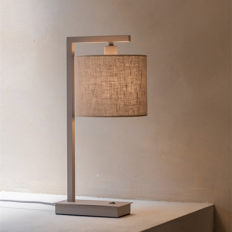Lampe de Table Boston Sable et Lin Clair