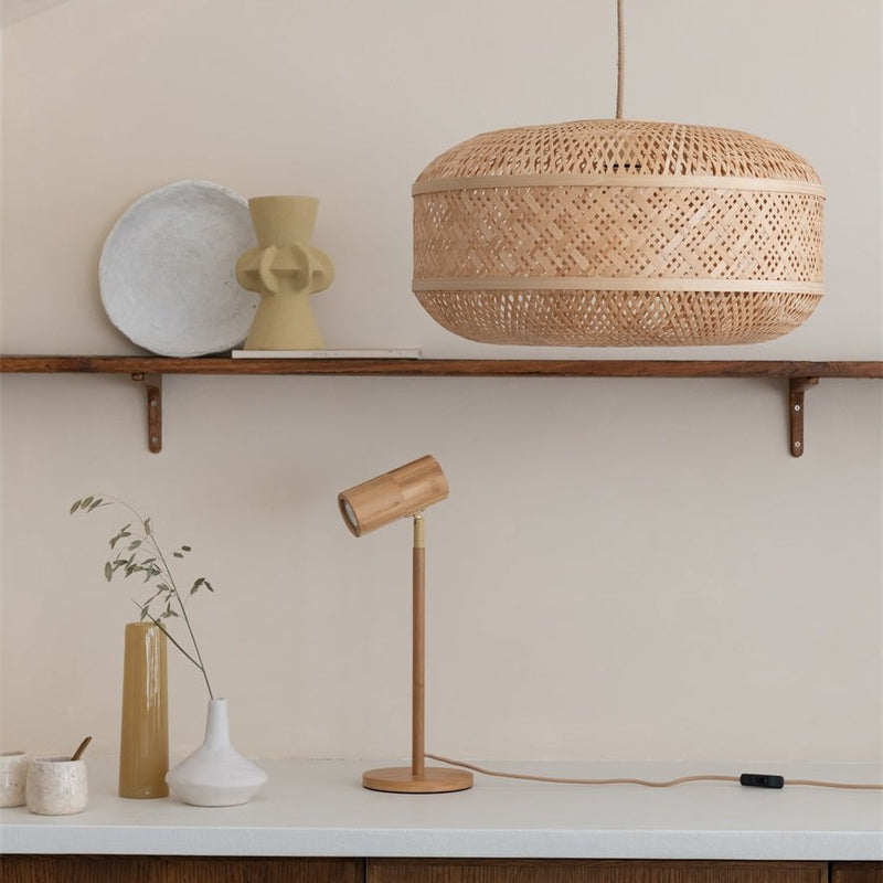 Suspension Langkawi Ronde Bambou Naturel 50 cm