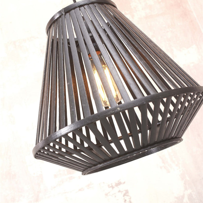 Suspension Merapi Bambou Noir 30 cm