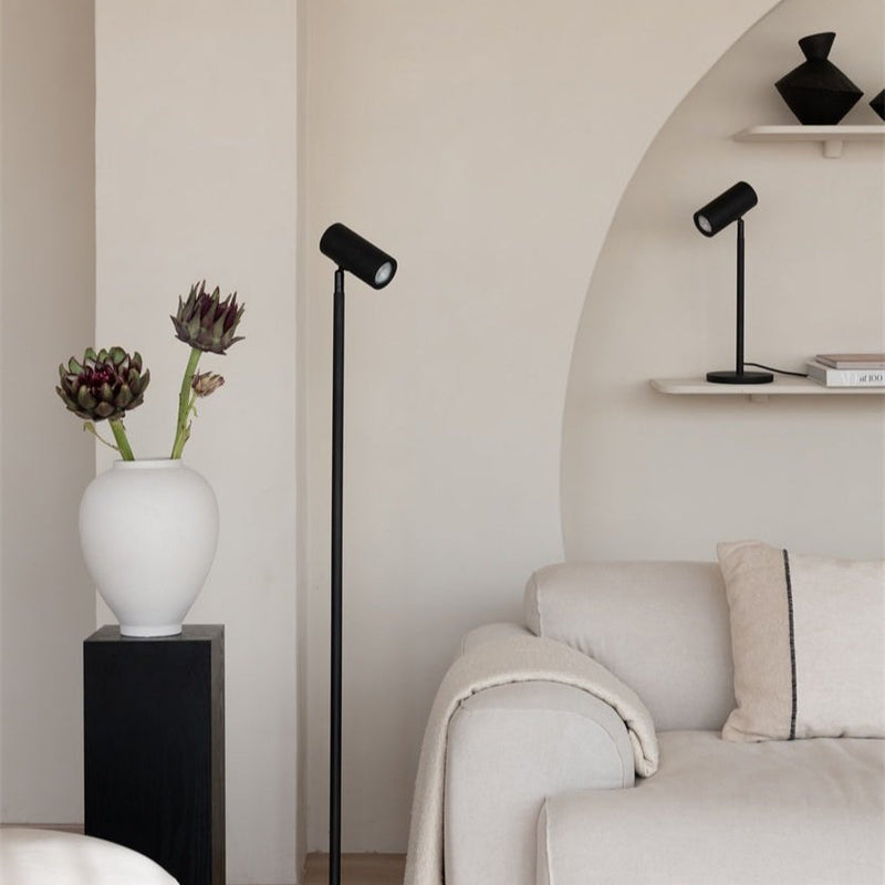 Lampadaire Java Bambou Noir LED