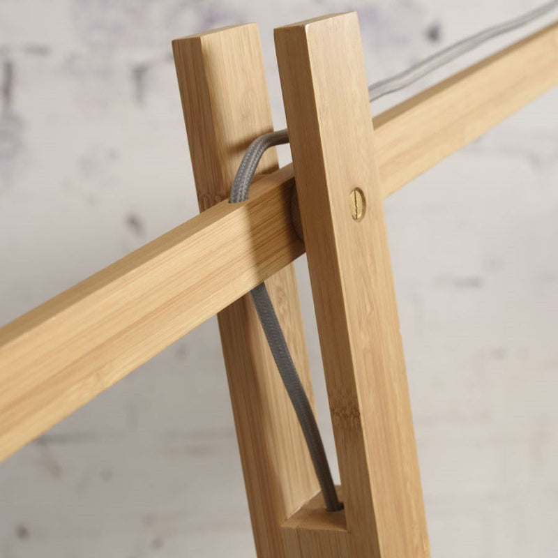 Lampadaire Kalimantan Bambou Naturel et Noir 218 cm