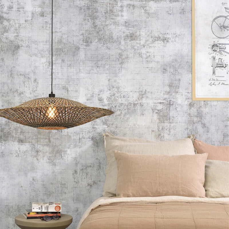 Suspension Bali Bambou Noir et Naturel 87 cm