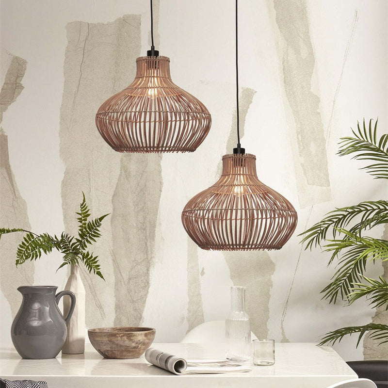 Suspension Kalahari Rotin Naturel 42 cm