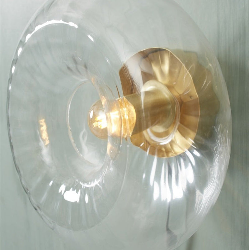 Applique Murale Brussels Verre Rond Transparent