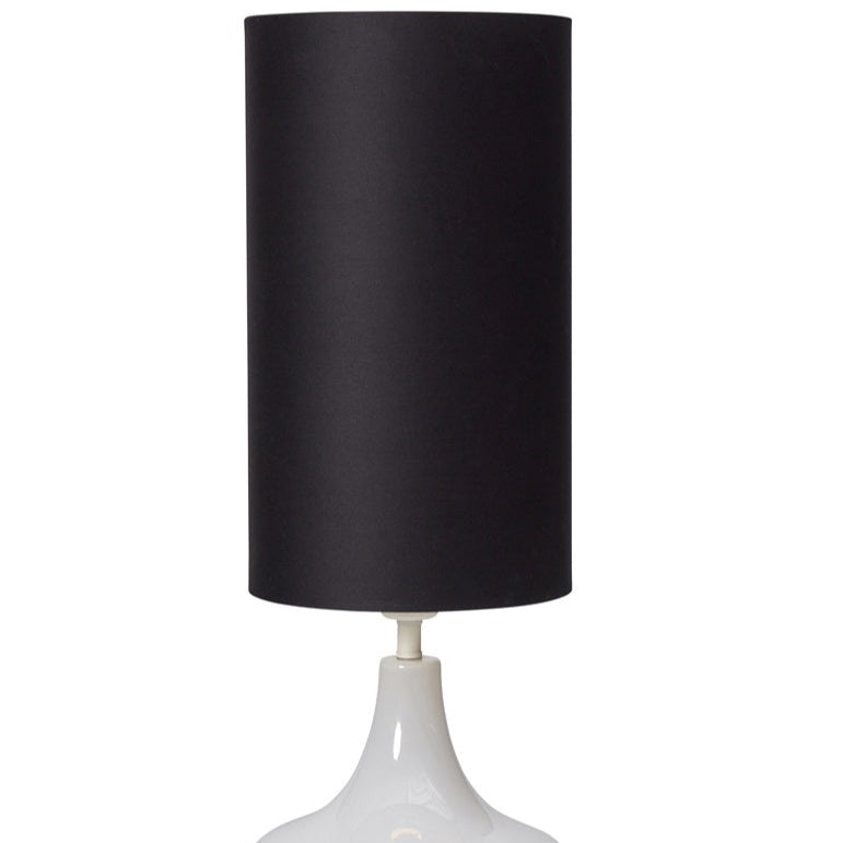 Lampe à Poser Reykjavik Verre Blanc et Noir 45cm