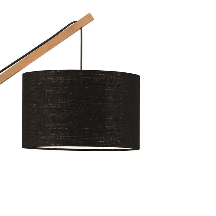 Applique Murale Andes Bambou Naturel et Lin Noir