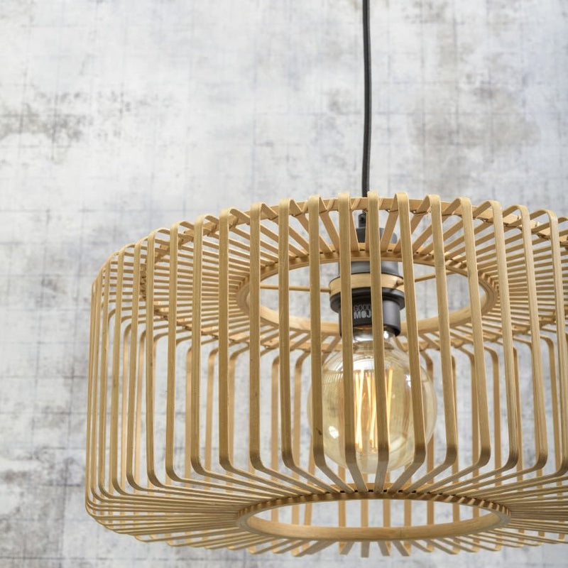 Suspension Bromo Bambou et Fer Naturel Ø40 cm