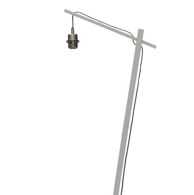 Lampadaire Tanami Disque Blanc et Bambou Naturel 150 cm
