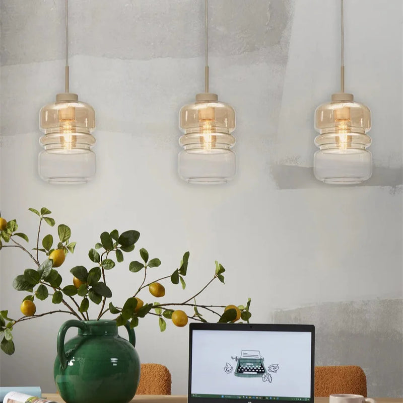 Suspension Verona Verre Ambré Dégradé Ø15 cm